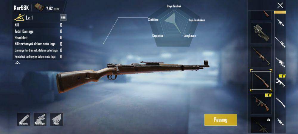 Senjata Kar98k (dok. Proxima Beta/PUBG Mobile)