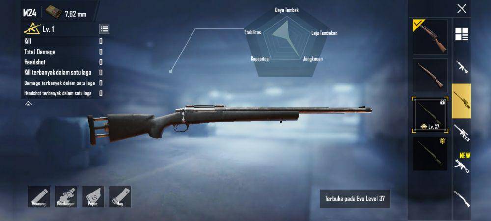 Senjata M24 (dok. Proxima Beta/PUBG Mobile)