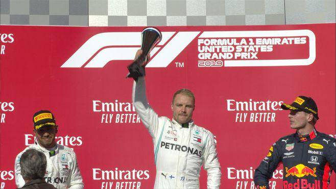 Valtteri Bottas menang pada GP Amerika Serikat 2019. (formula1.com)