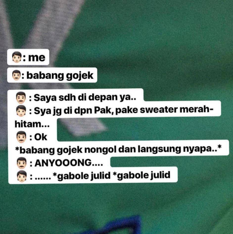 obrolan driver ojek online dan penumpang (instagram.com/dramaojol.id)