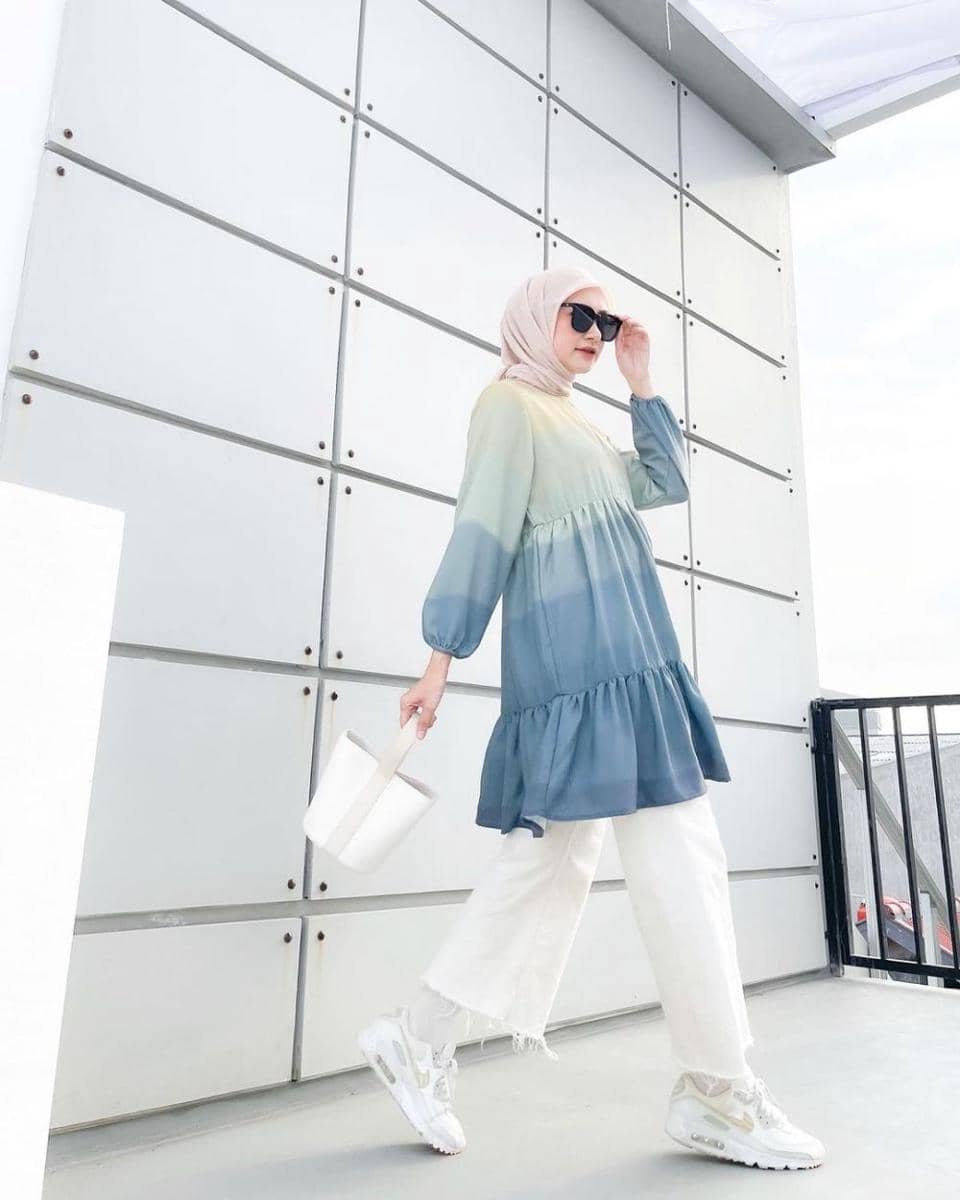 wide leg pants ala selebgram Bahjatina (instagram.com/bahjatina)