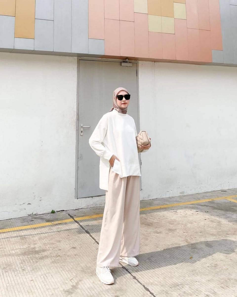 wide leg pants ala selebgram Bahjatina (instagram.com/bahjatina)