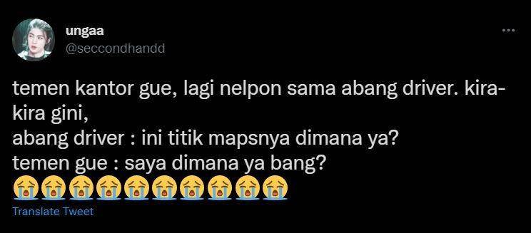 obrolan driver ojek online dan penumpang (twitter.com/seccondhandd)