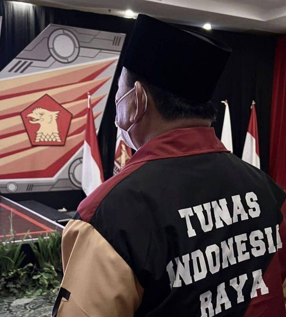 Menteri Pertahanan dan Ketua Umum Partai Gerindra Prabowo Subianto ketika membuka kongres III Tunas Indonesia Raya di Hotel Grand Sahid (www.instagram.com/@prabowo)