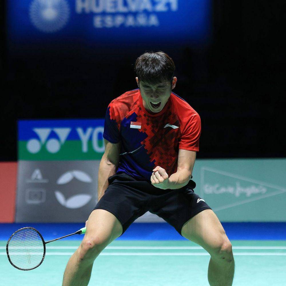 tunggal putra Singapura, Loh Kean Yew di Kejuaraan Dunia 2021 (instagram.com/huelva2021wc)