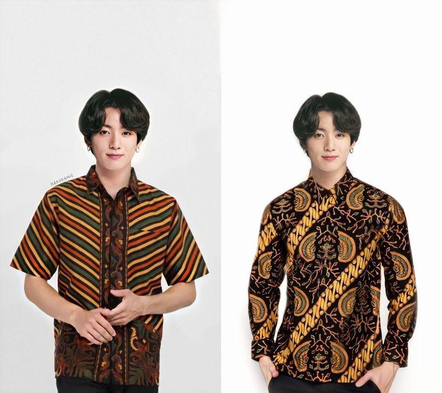foto editan BTS pakai batik (twitter.com/harudamie)