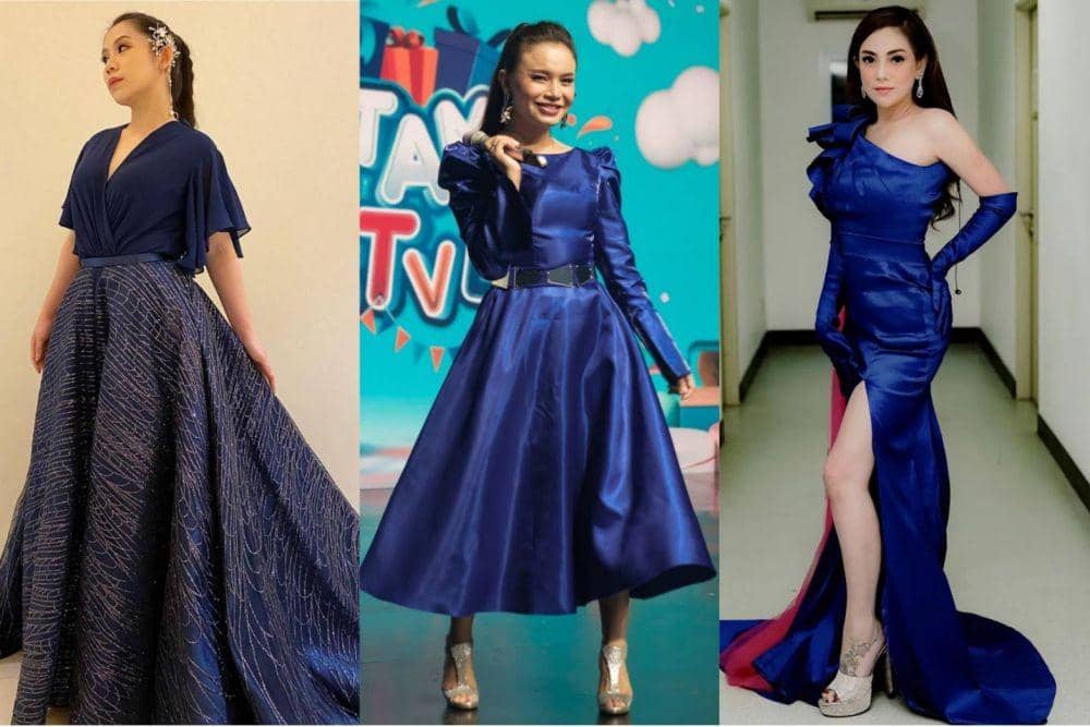 9 Inspirasi Gaun Warna Biru Tua, Memancarkan Aura yang Elegan