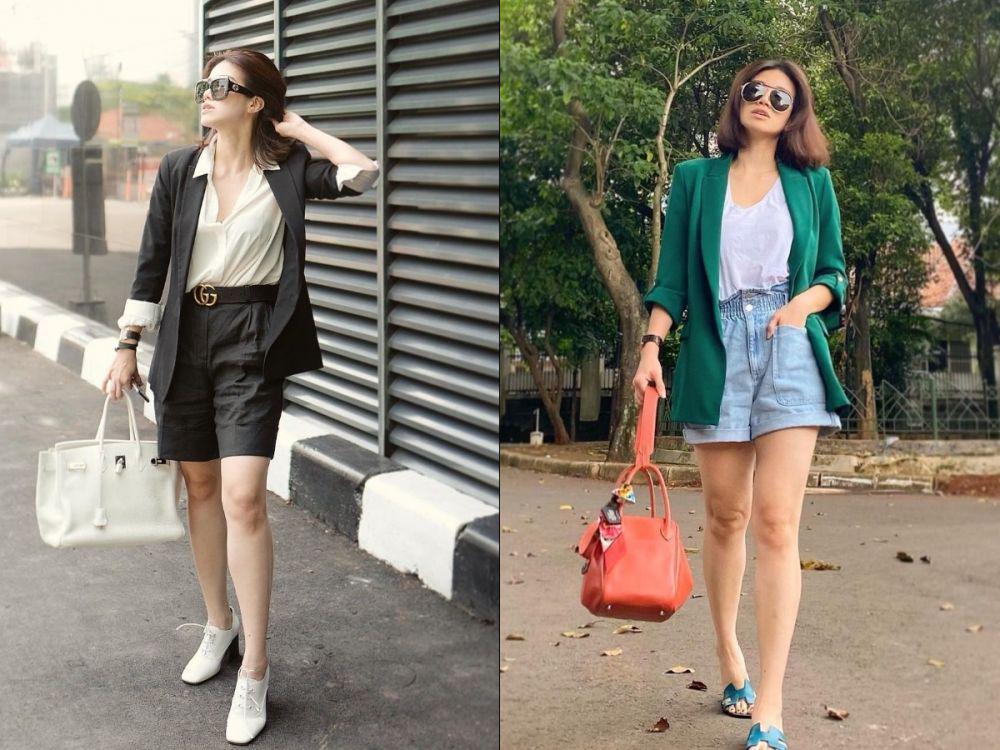 9 Ide Outfit dengan Short Pants ala Agatha Suci, anti Gerah!