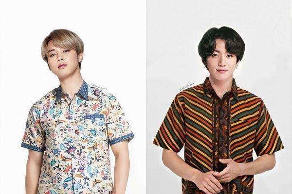 foto editan BTS pakai batik (twitter.com/harudamie)