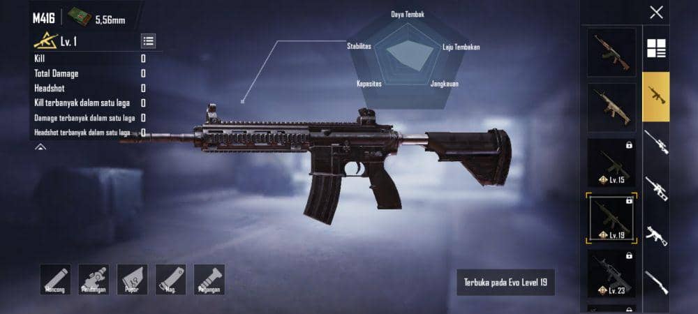 senjata M416 (dok. Proxima Beta/PUBG Mobile)