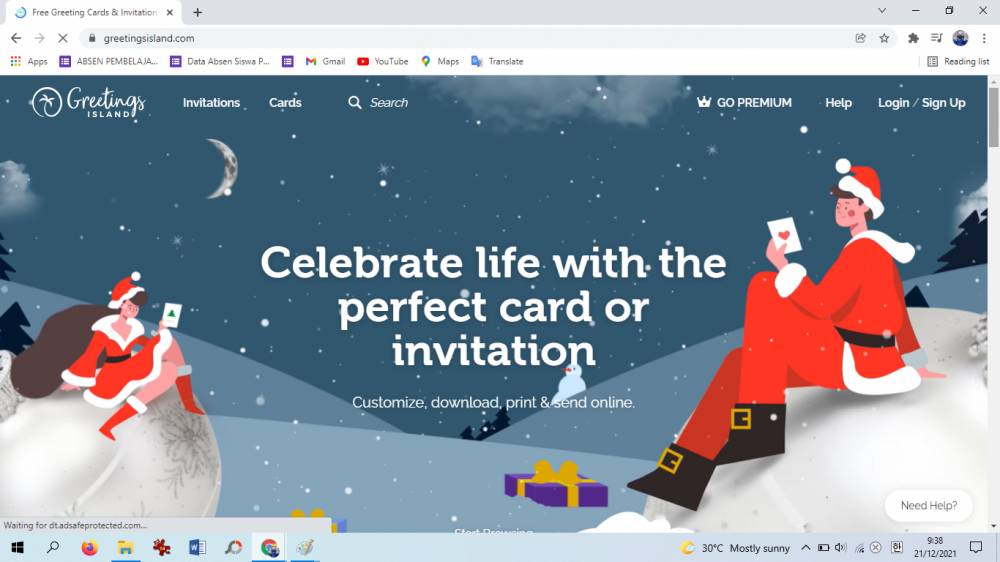 situs Greetings Island (dok. pribadi/Anom Swadhesi