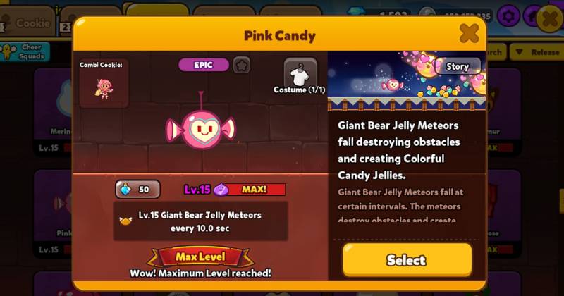 deskripsi Pink Candy dalam game (dok. Devsisters/Cookie Run: OvenBreak)