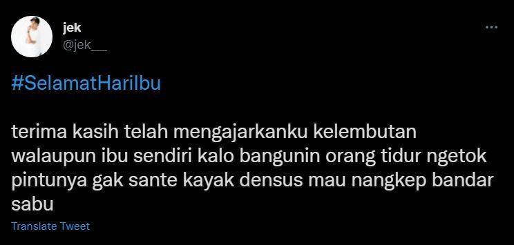 ucapan Hari Ibu ala warganet (twitter.com/jek___)