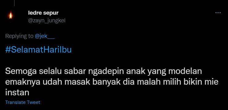 ucapan Hari Ibu ala warganet (twitter.com/zayn_jungkel)