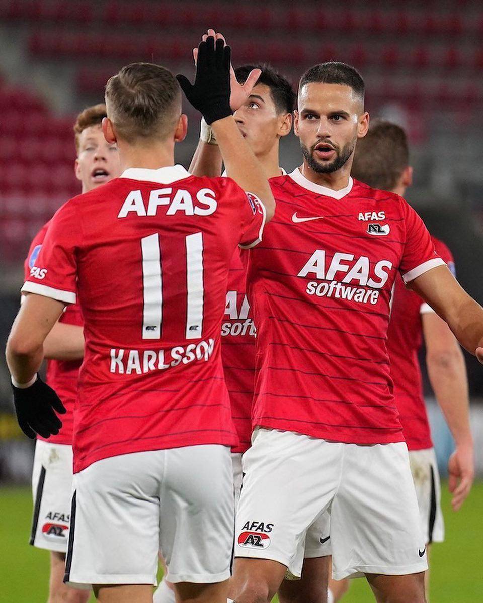 Pemain AZ Alkmaar yang merayakan kemenangan (instagram.com/azalkmaar)