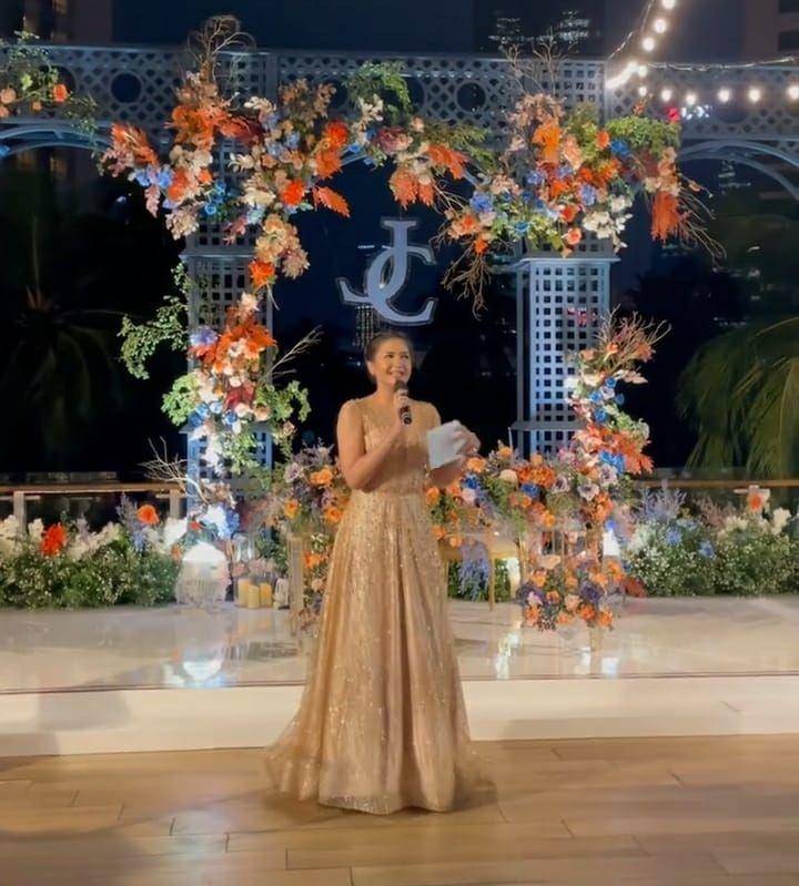 Resepsi Joshua Suherman dan Clairine Clay. (Instagram.com/amoretti_awp)