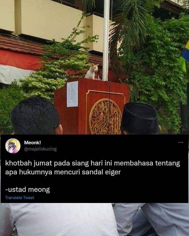 cerita kehilangan sandal (twitter.com/majeliskucing)