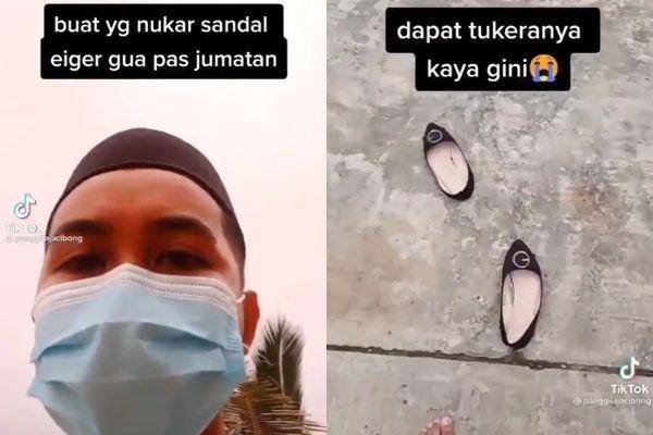 cerita kehilangan sandal (tiktok.com/@panggilajacibong)