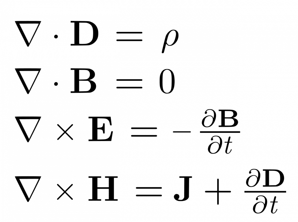 empat rumus utama persamaan Maxwell (wikimedia.org)