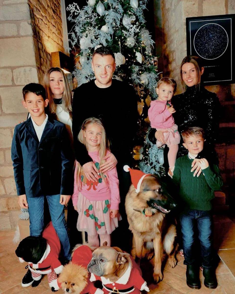 potret Jamie Vardy bersama keluarganya di hari Natal (instagram.com/vardy7)