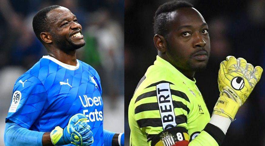 kolase potret Steve dan Parfait Mandanda (twitter.com/goal | lesoir.be)