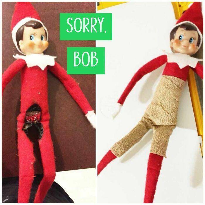 potret kreasi lucu boneka elf oleh anak-anak (instagram.com/lilyslittlecupboard)