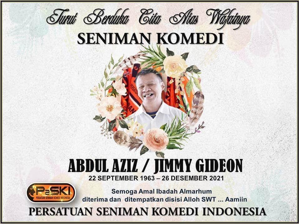 Jimmy Gideon Meninggal Dunia, 10 Fakta Sang Pelawak Hits Era 90-an