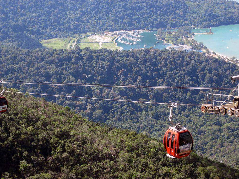 pemandangan Cable Car di Pulau Langkawi. (commons.wikimedia.org)
