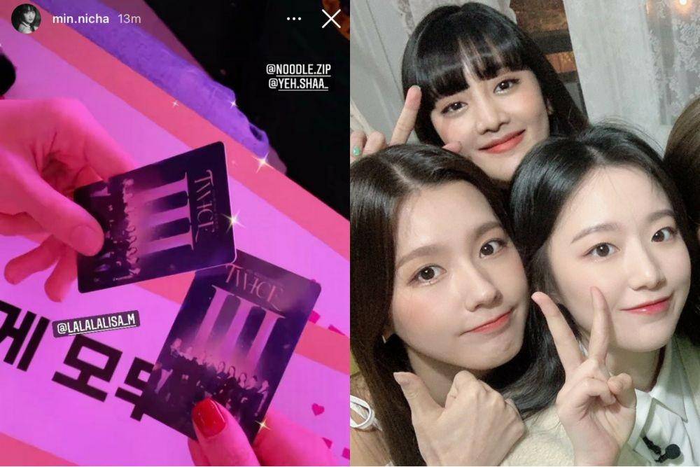 Miyeon, Minnie, dan Shuhua (G)I-dle menghadiri konser TWICE (instagram.com/min.nicha | twitter.com/g_i_dle)