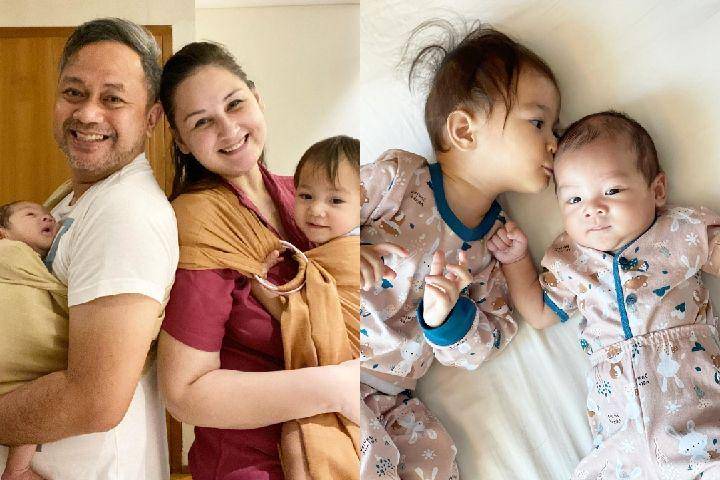 kolase potret Numa dan baby Balint (instagram.com/indrabrasco | instagram.com/monaratuliu)