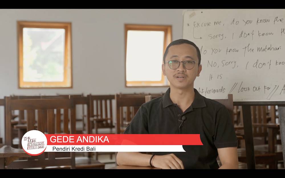 kegiatan belajar Kredibali (youtube.com/Jejak Literasi Bali)