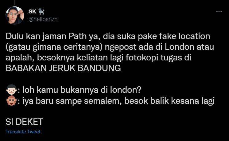 cerita lucu teman doyan bohong (twitter.com/hellosnzh)