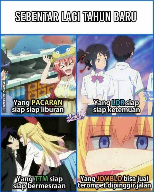 meme tahun baru gue vs orang lain (instagram.com/memecomic.id)