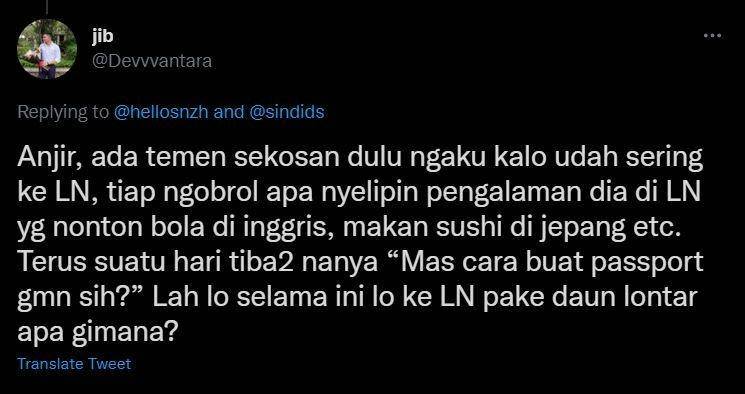cerita lucu teman doyan bohong (twitter.com/devvvantara)