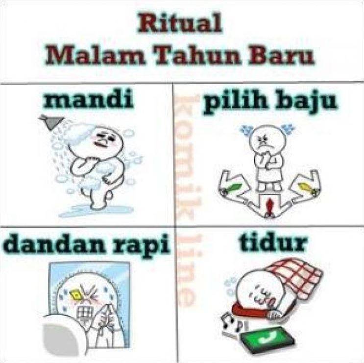 meme tahun baru gue vs orang lain (instagram.com/komik_line)