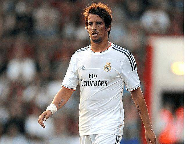 Fabio Coentrao saat berkostum Real Madrid. (sportskeeda.com)