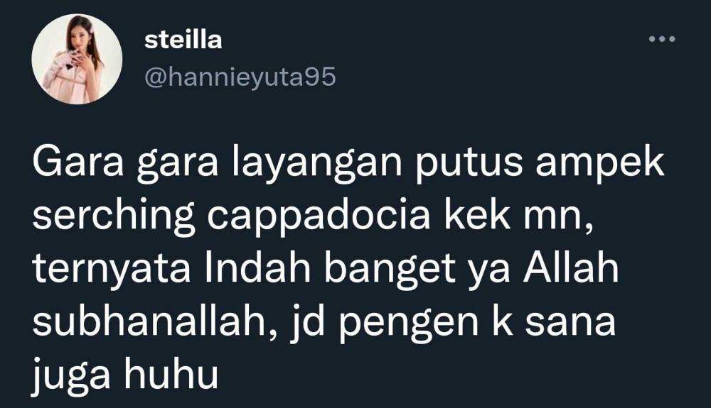 tanggapan warganet tentang Cappodocia (twitter.com/hannieyut