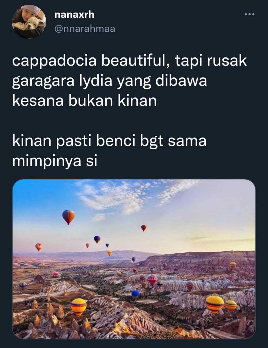 tanggapan warganet tentang Cappodocia (twitter.com/nnarahmaa