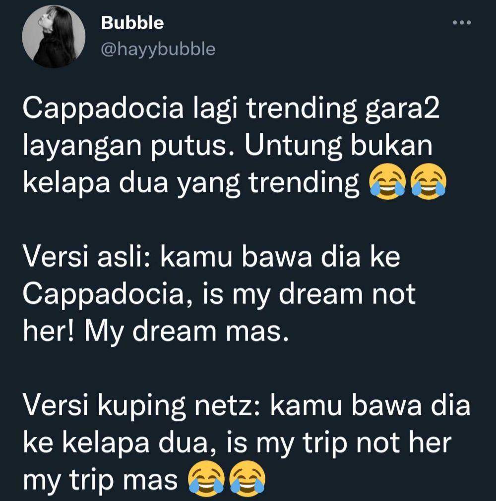 tanggapan warganet tentang Cappodocia (twitter.com/hayybubbl