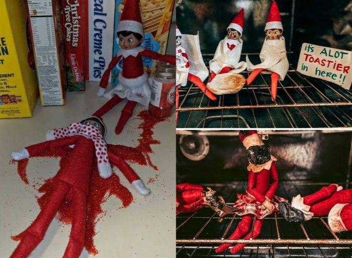 kolase potret kreasi lucu boneka elf oleh anak-anak (instagram.com/pixiee83 | facebook.com/Chelsea Hightower)