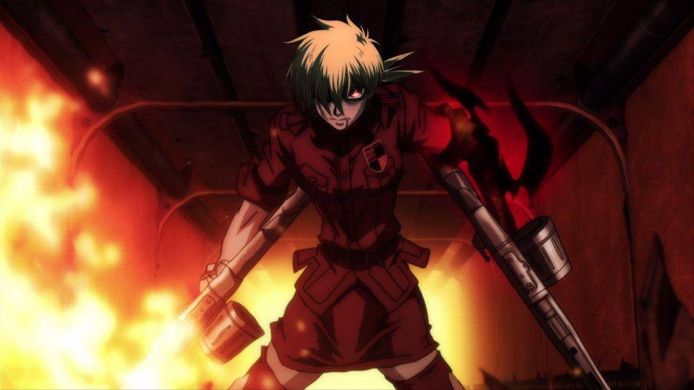 ilustrasi karakter Seras Victoria (dok. Studio Madhouse/Hellsing Ultimate)