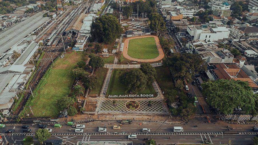 Alun-alun Kota Bogor dari atas (instagram.com/bimaaryasugianto)