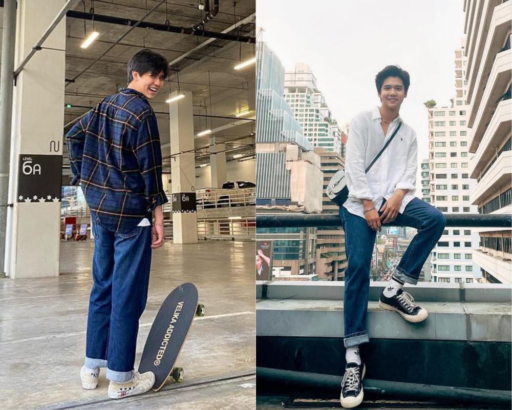 9 Inspirasi Padu Padan Celana Denim ala Harit Cheewagaroon, Stylish!