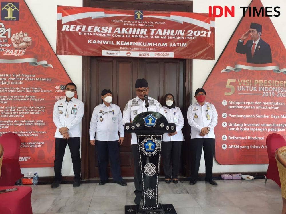 Anev Kemenkumham Jatim selama 2021. IDN Times/Ardiansyah Fajar.