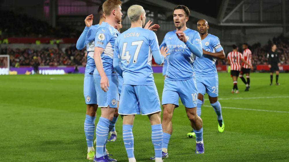 selebrasi pemain Manchester City (premierleague.com)
