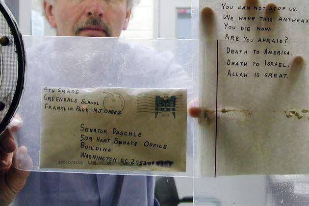 surat yang ditujukan untuk Senator Tom Daschle (propublica.org)