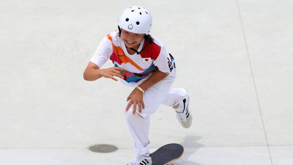 Momiji Nishiya, 13 tahun, menjadi atlet skateboard Jepang yang meraih medali emas di Olimpiade 2020 Tokyo. (olympics.com)