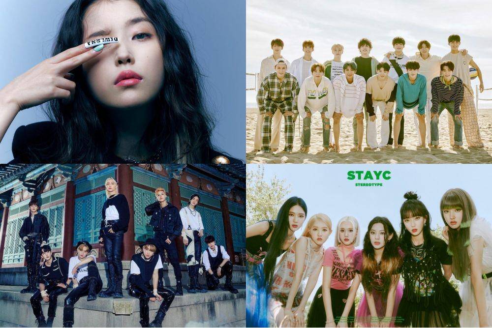 IU, Seventeen, Stray Kids, dan STAYC (dok. berbagai sumber)
