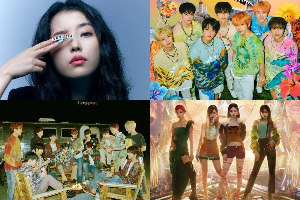 IU, NCT Dream, SEVENTEEN, dan aespa (dok. berbagai sumber)