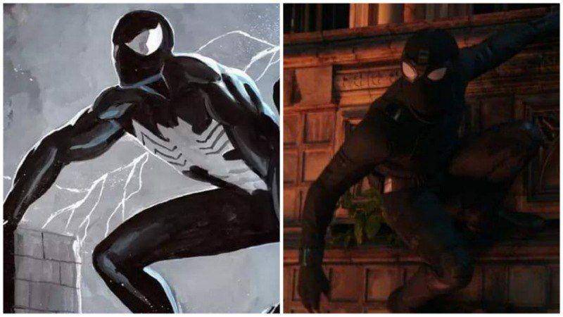 Kostum hitam komik dan kostum Night Monkey di film. (Dok. Marvel Comics dan Dok. Sony Pictures)
